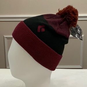 Black Diamond POM BEANIE - Bordeaux/blk